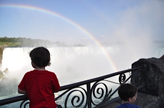 Jack contemplates a rainbow